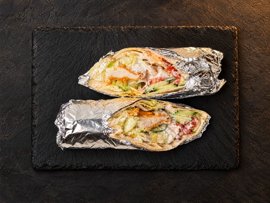 Bundás csirkés wrap